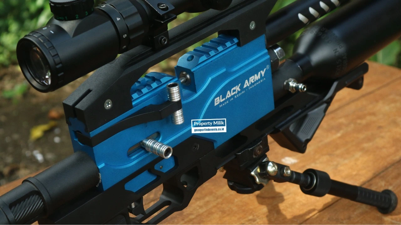 PCP Predator Black Army Phantom Full CNC Bocap 500cc Chamber Biru - Image 4