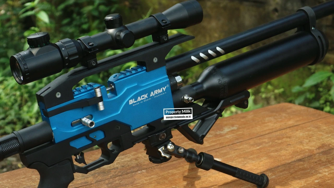 PCP Predator Black Army Phantom Full CNC Bocap 500cc Chamber Biru - Image 3