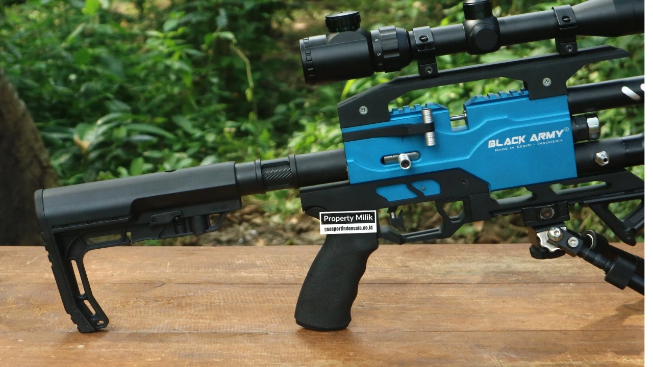 PCP Predator Black Army Phantom Full CNC Bocap 500cc Chamber Biru - Image 5