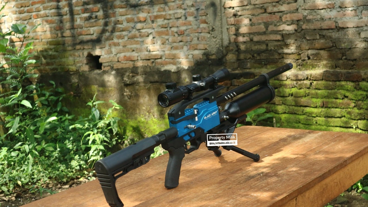 PCP Predator Black Army Phantom Full CNC Bocap 500cc Chamber Biru